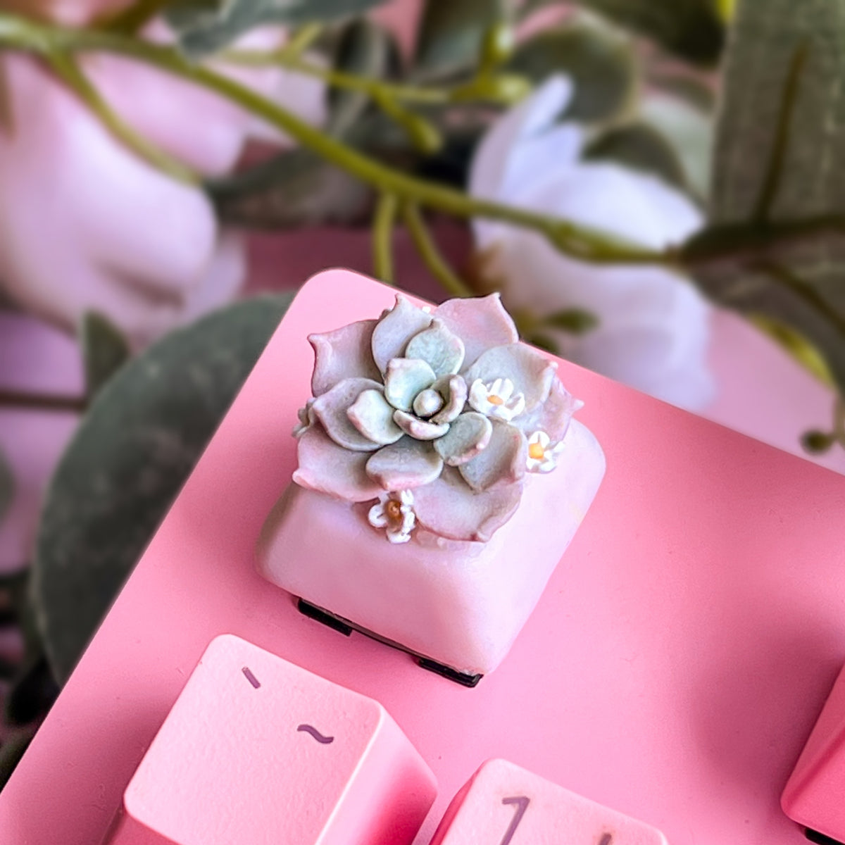 succulent keycaps Artisan Keycap – Clay & Rain