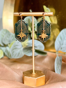 Emerald Art Deco Earrings