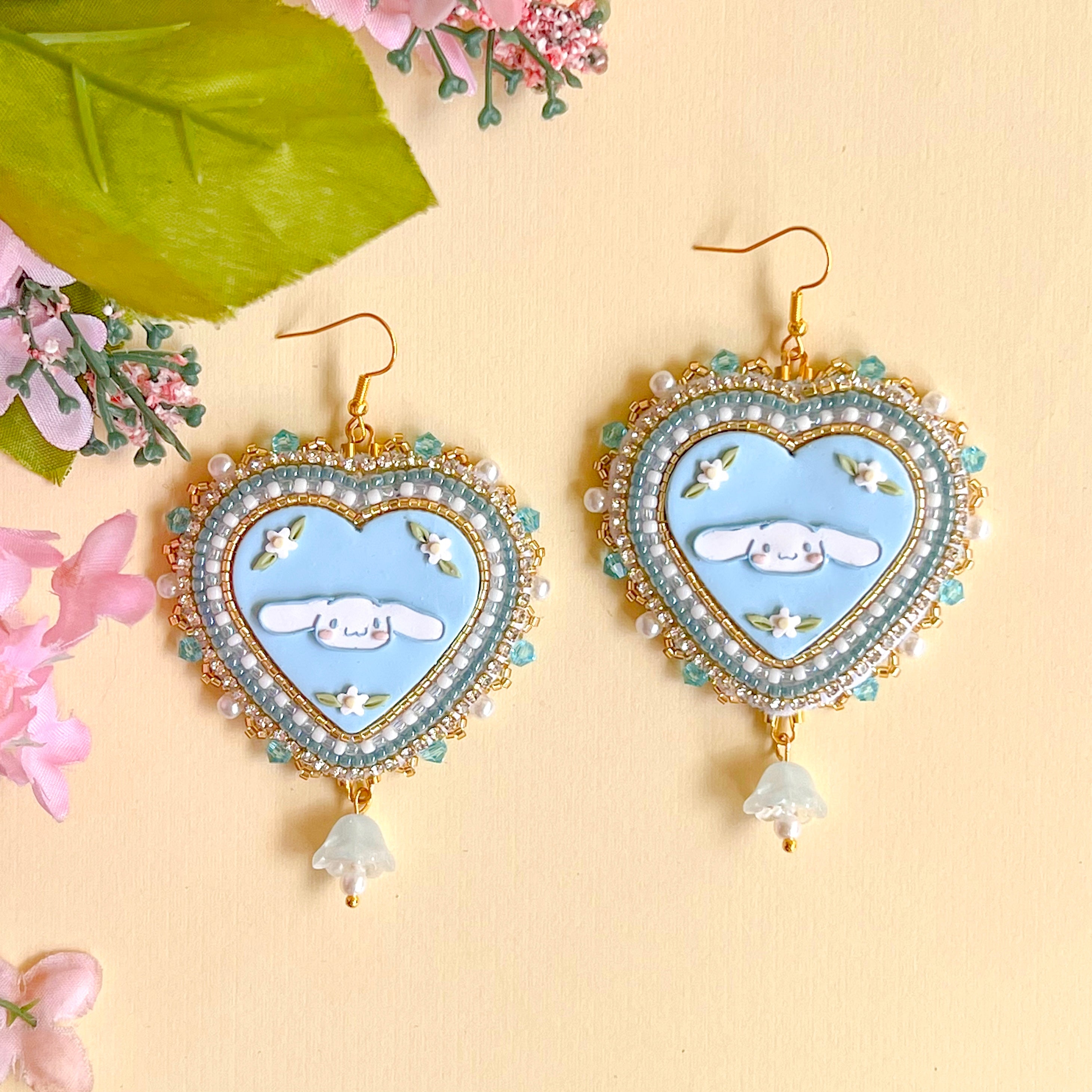 Cinnamoroll Beaded Earrings