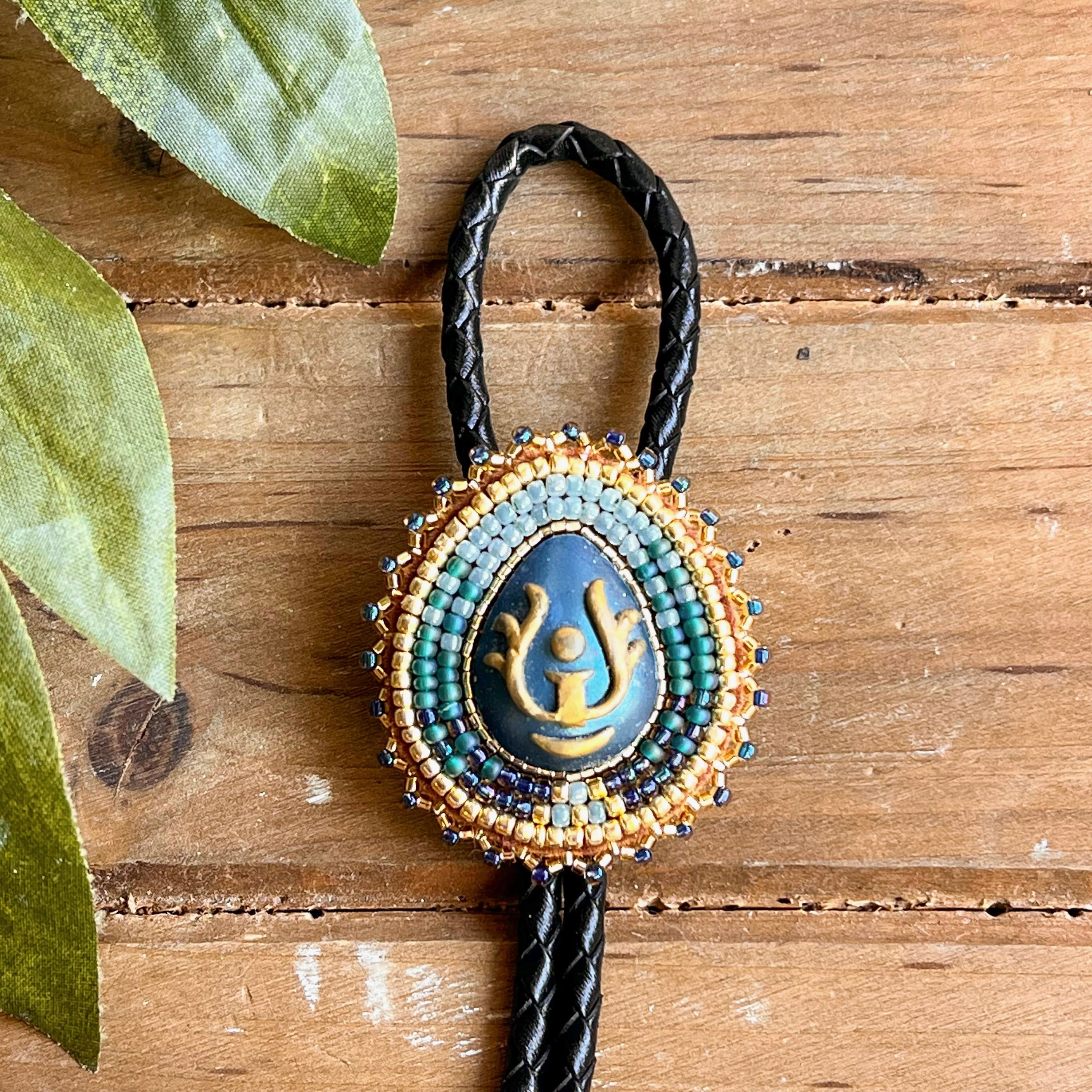 Aetherium Crystal Beaded Bolo Tie