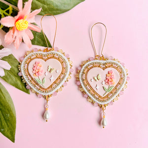 Butterfly Bloom Beaded Earrings