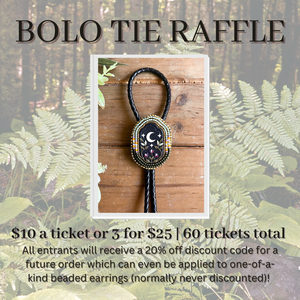 Clay & Beads Bolo Tie Ticket