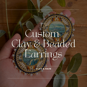 Clay & Beaded Earrings Custom Order