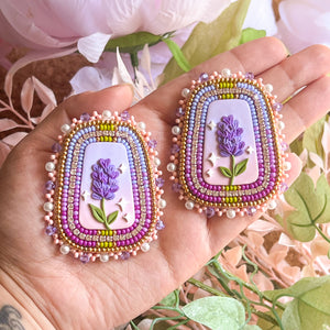 Luminary Lavender Beaded Earrings