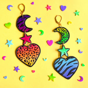 Lisa Frank Inspired Earrings