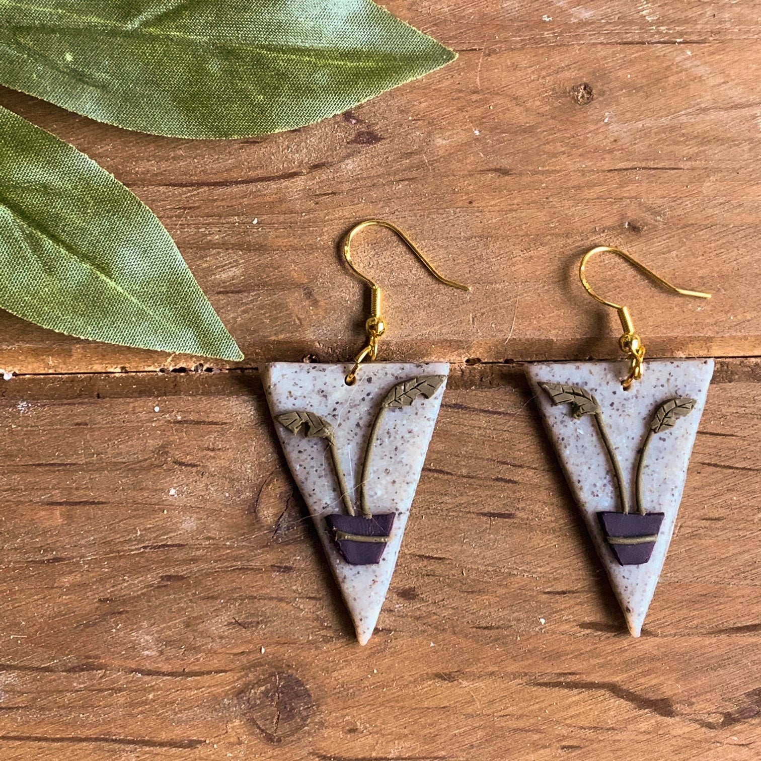 Plant Baby Earrings (Triangle)