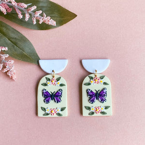 Floral Butterfly Earrings