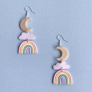 Glow in the Dark Lunar Rainbow Earrings