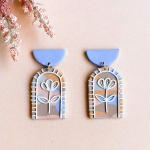 Pastel Floral Arch Earrings