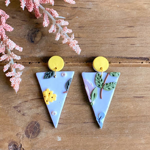 Spring Floral Earrings (Triangle)