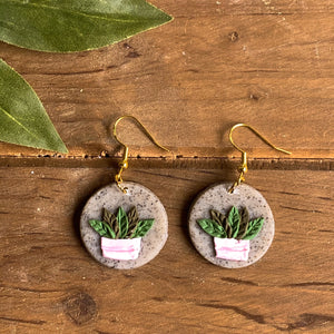 Plant Baby Earrings (Circle)