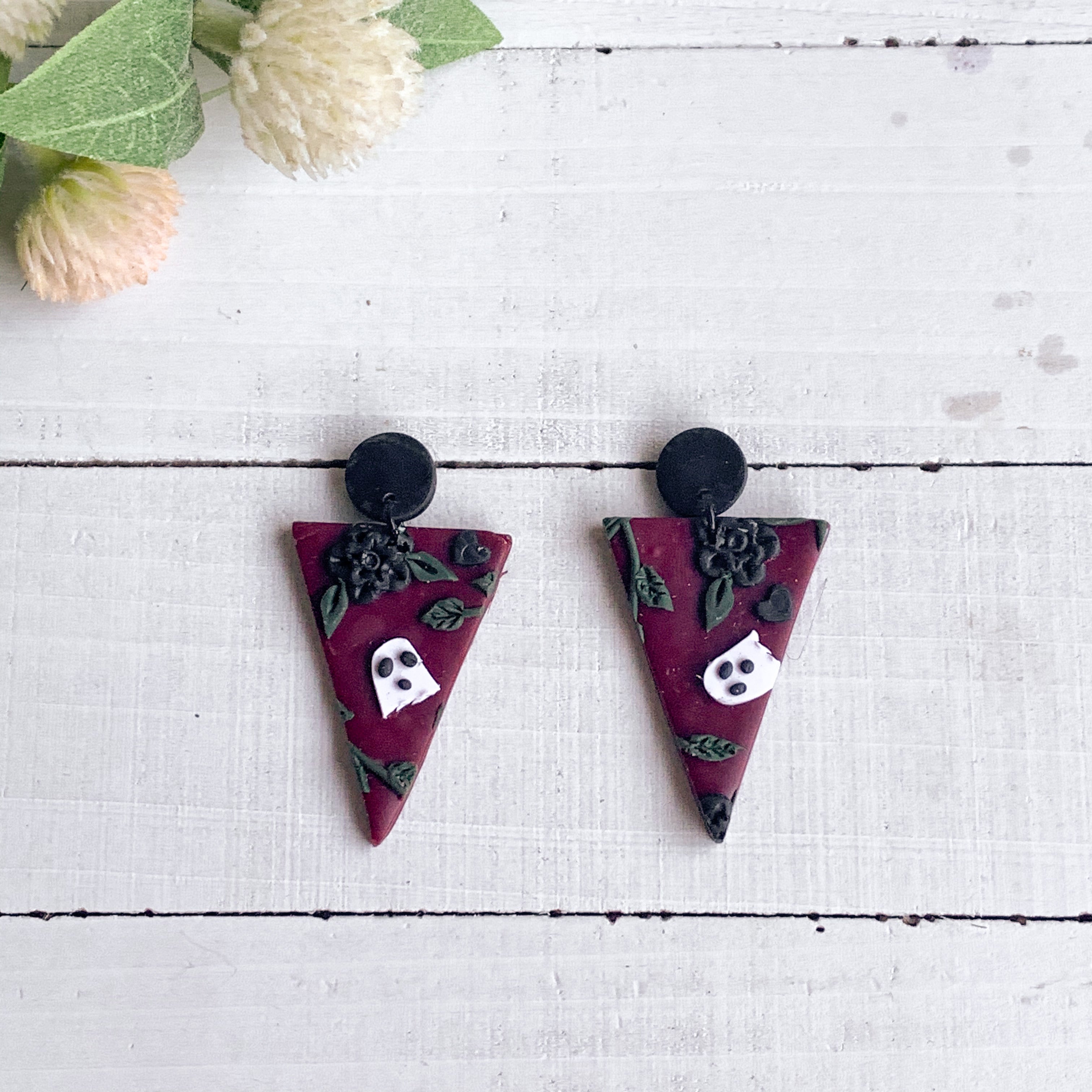 Ghostie Slab Earrings (Triangles)