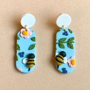 Honey Bee Earrings (oval)