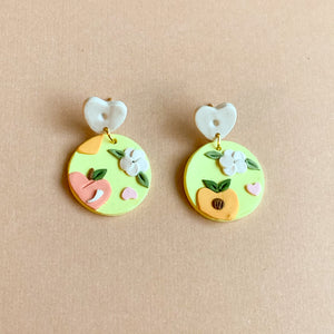 Peachy Love Earrings (circle)