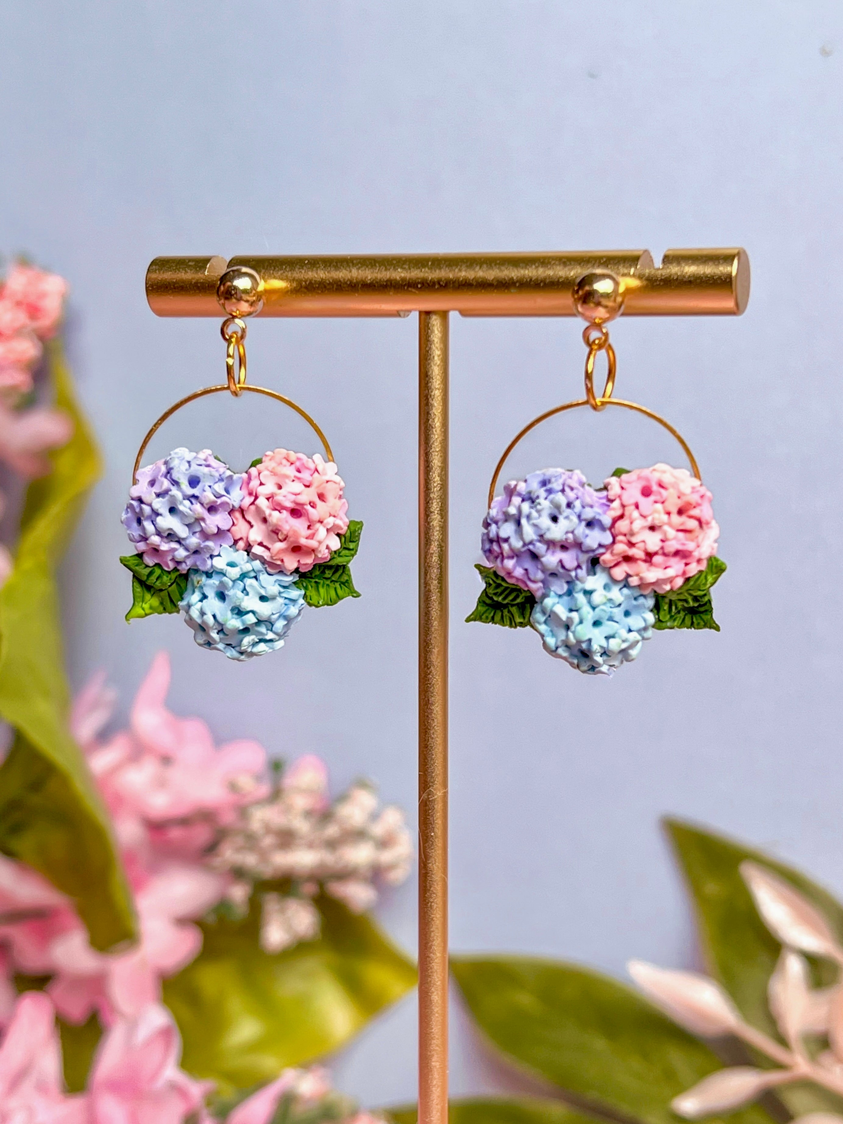 Hanging Hydrangea Earrings
